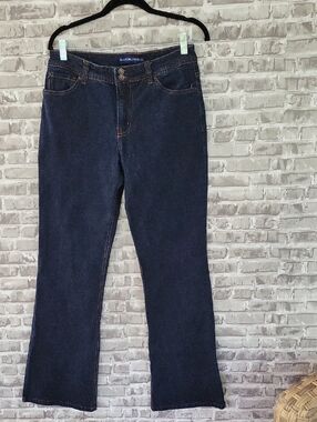 Bandolinoblu Arianna Jeans  Bootcut High Rise Back Flap Pocket, Dark Wash, Sz 6